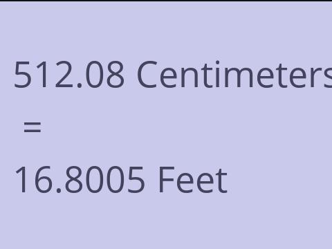 512.08 CM TO FEET