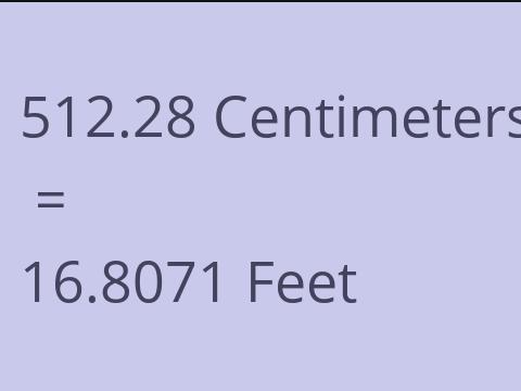 512.28 CM TO FEET