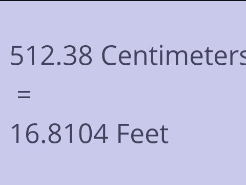 512.38 CM TO FEET