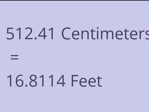 512.41 CM TO FEET