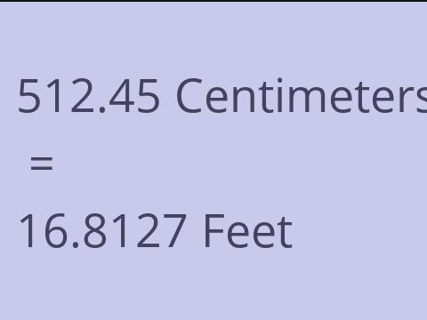 512.45 CM TO FEET