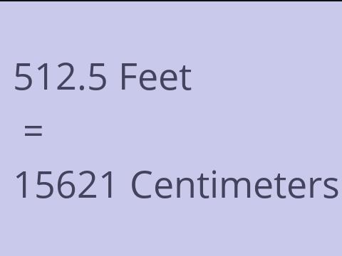 512.5 FEET TO CM