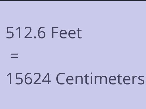 512.6 FEET TO CM