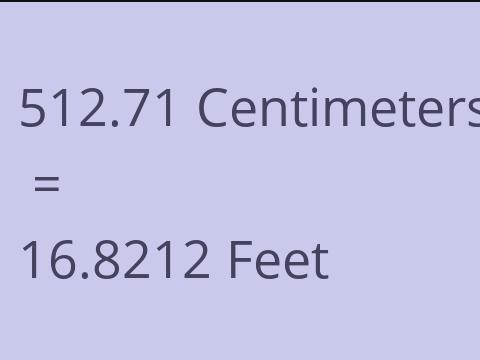 512.71 CM TO FEET