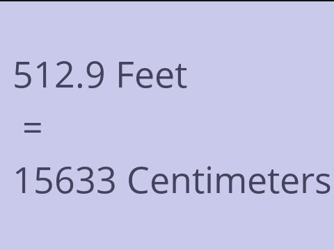 512.9 FEET TO CM