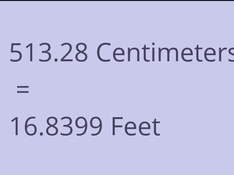 513.28 CM TO FEET