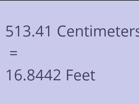 513.41 CM TO FEET