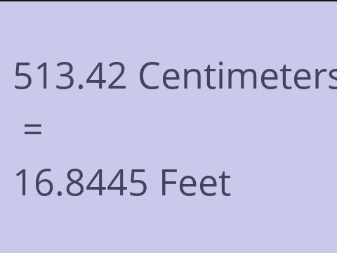 513.42 CM TO FEET