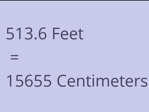 513.6 FEET TO CM