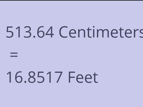 513.64 CM TO FEET