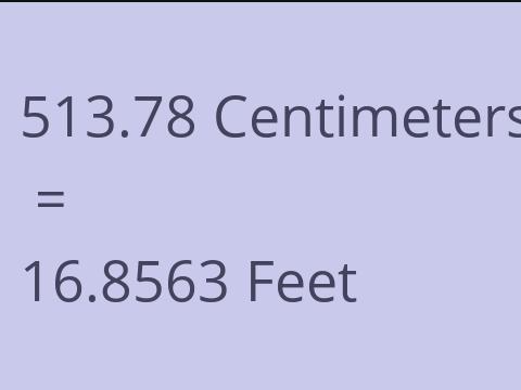 513.78 CM TO FEET