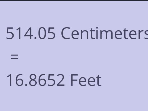 514.05 CM TO FEET