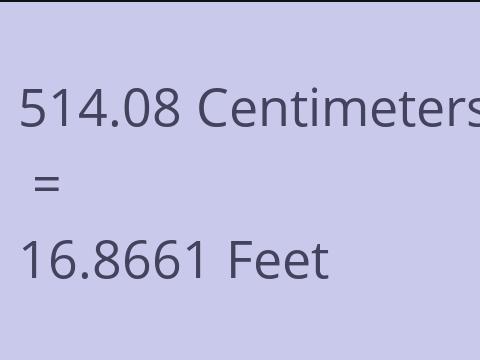 514.08 CM TO FEET