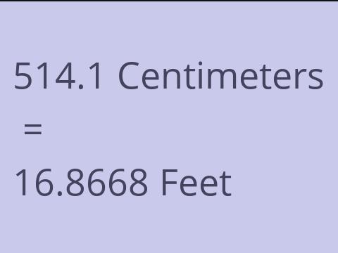 514.1 CM TO FEET