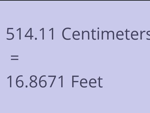 514.11 CM TO FEET