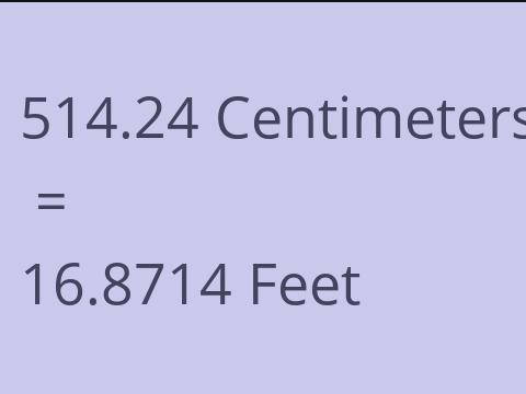 514.24 CM TO FEET