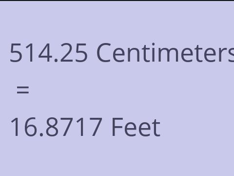 514.25 CM TO FEET