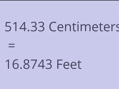 514.33 CM TO FEET