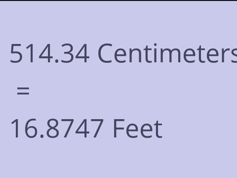 514.34 CM TO FEET