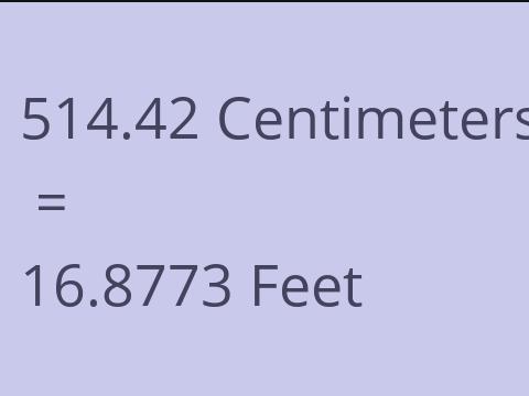 514.42 CM TO FEET