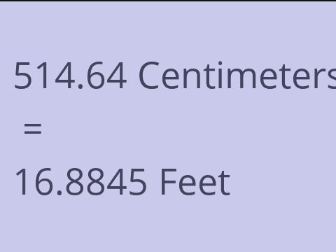 514.64 CM TO FEET