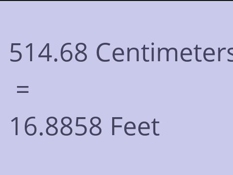 514.68 CM TO FEET