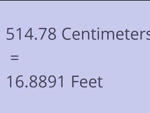 514.78 CM TO FEET