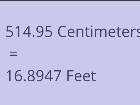 514.95 CM TO FEET