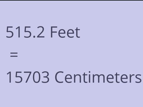 515.2 FEET TO CM