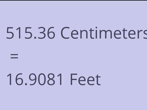 515.36 CM TO FEET