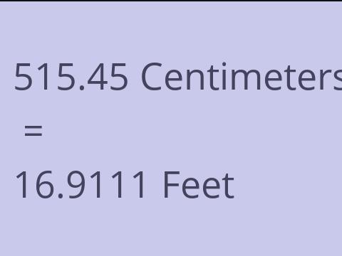 515.45 CM TO FEET