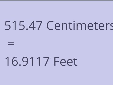 515.47 CM TO FEET