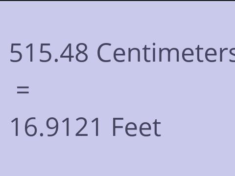 515.48 CM TO FEET