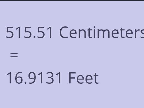 515.51 CM TO FEET