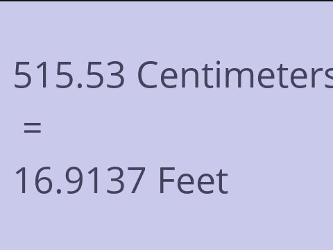 515.53 CM TO FEET