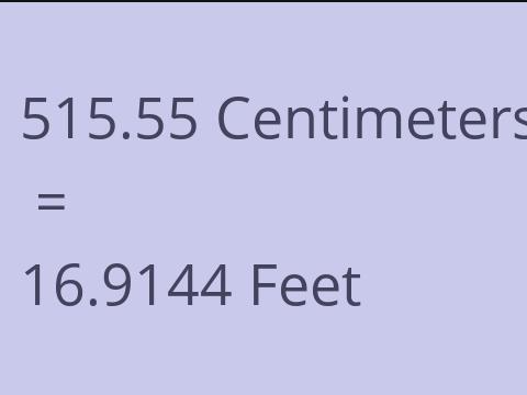 515.55 CM TO FEET