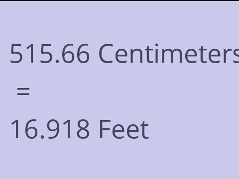 515.66 CM TO FEET