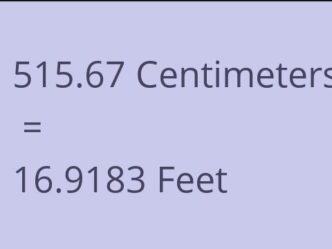 515.67 CM TO FEET