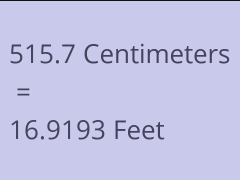 515.7 CM TO FEET