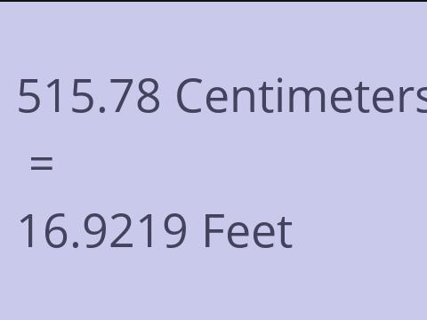 515.78 CM TO FEET