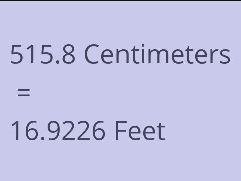 515.8 CM TO FEET