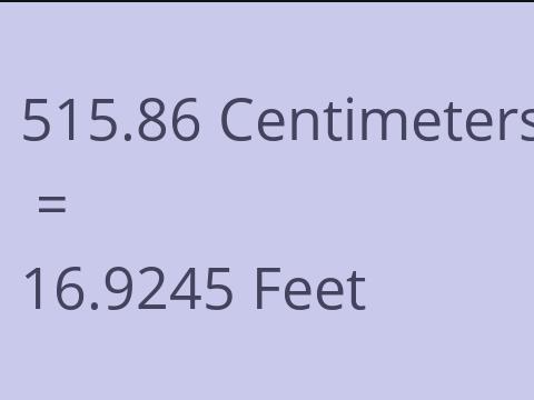 515.86 CM TO FEET