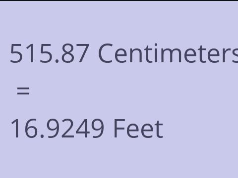 515.87 CM TO FEET