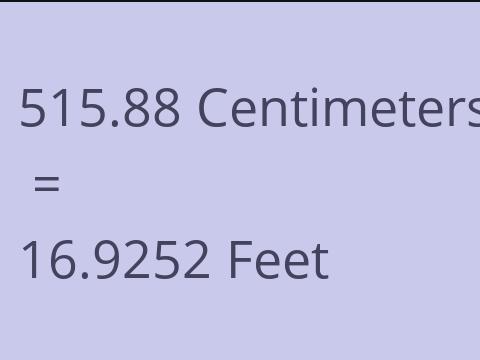 515.88 CM TO FEET