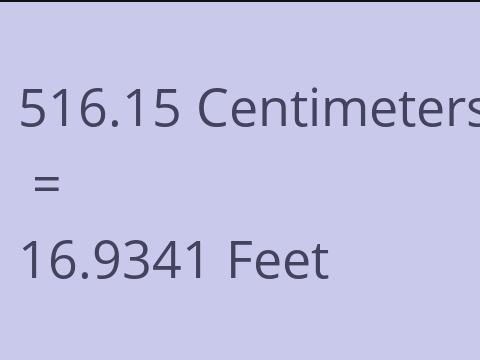 516.15 CM TO FEET