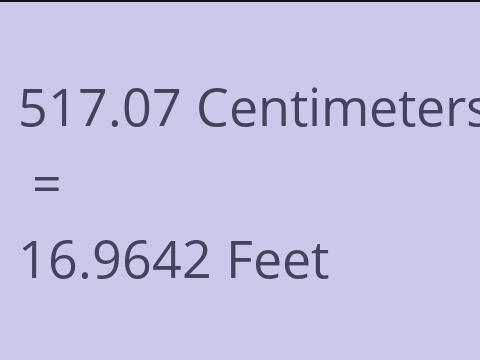 517.07 CM TO FEET