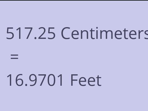 517.25 CM TO FEET