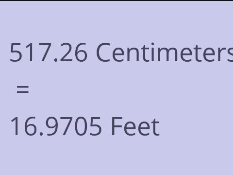 517.26 CM TO FEET