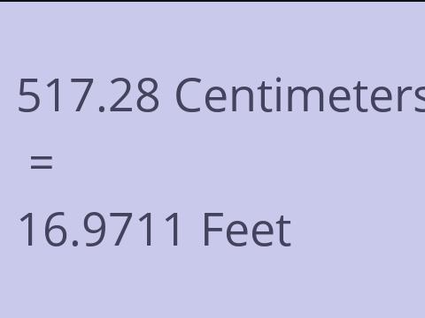 517.28 CM TO FEET