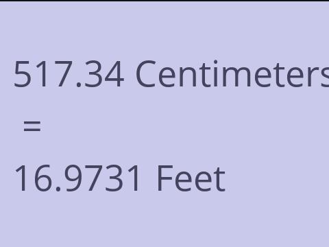 517.34 CM TO FEET